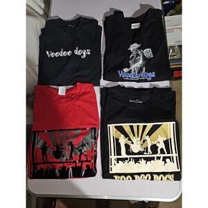 4 Voodoo Dogs Band Tour Graphic Print T-shirts 3 Large, 1 XL